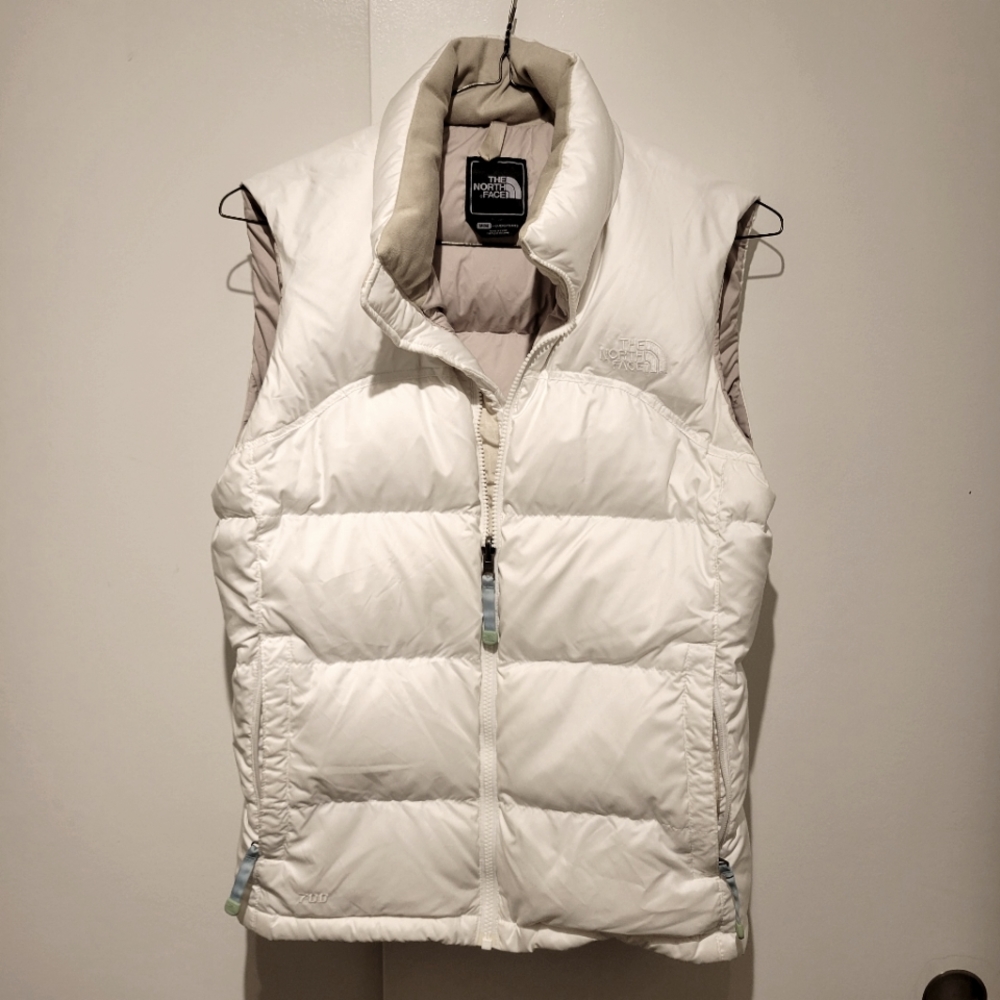 White The North Face puffer Vest